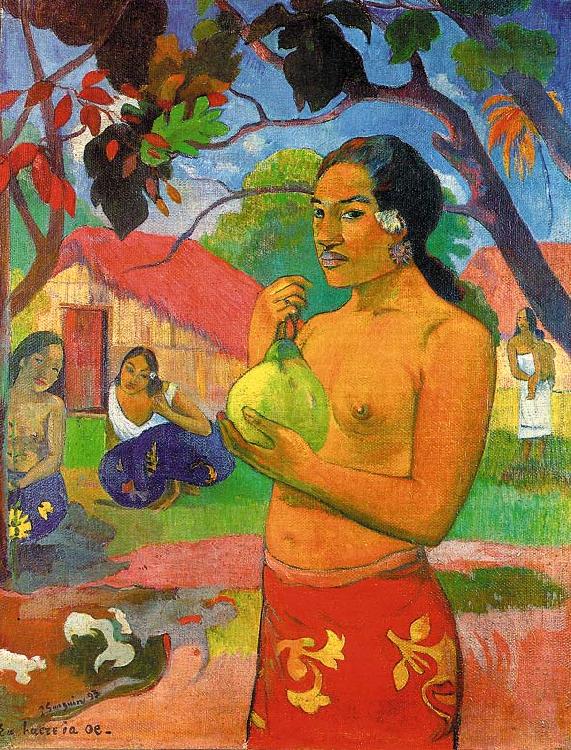 Woman Holding a Fruit, Paul Gauguin